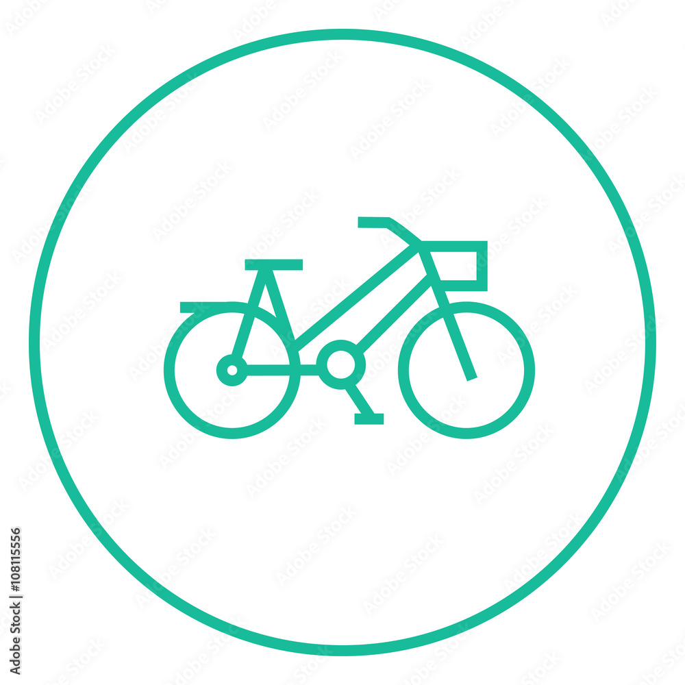 Bicycle line icon.