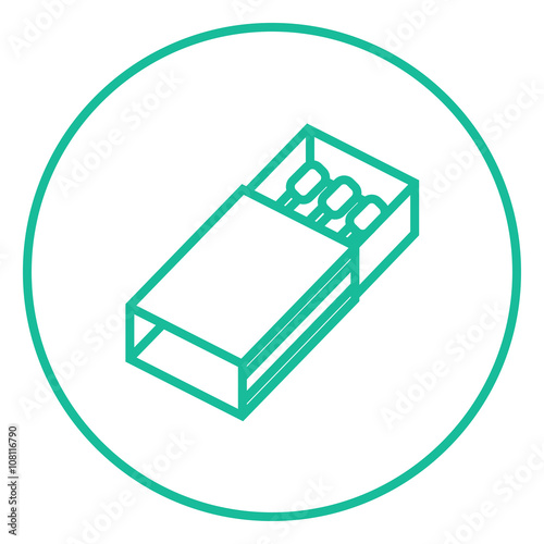 Matchbox line icon.