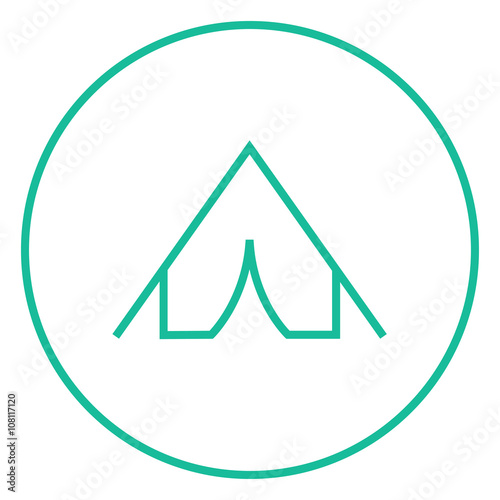 Free Download Tent line icon. - GFXLoad