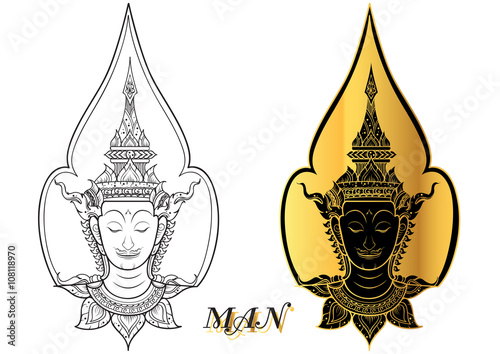 rama thai face vector