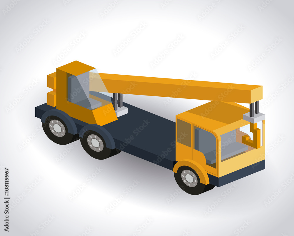 truck isometric design 