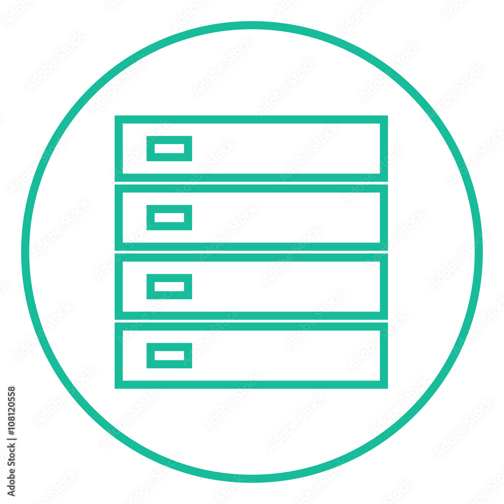 Computer server line icon. Computer server line icon.