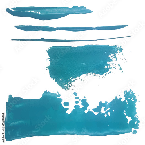 Blue marine brush strokes. Watercolour sea background. Abstract grunge textures for card, poster, invitation. Creative design.