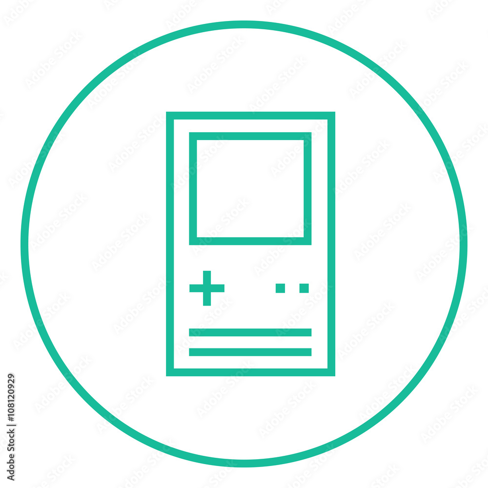Electronic game line icon. Electronic game line icon.