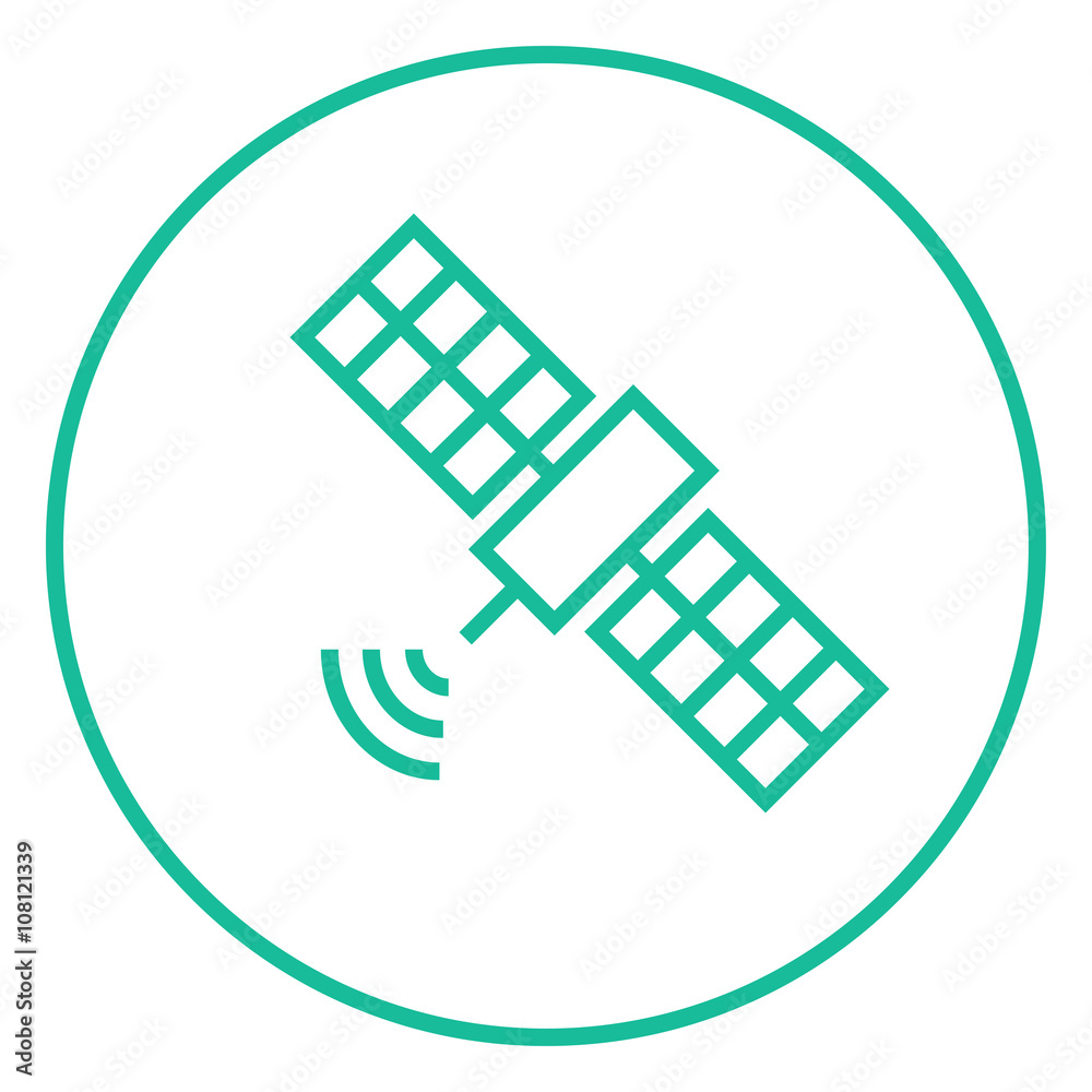 Satellite line icon. Satellite line icon.