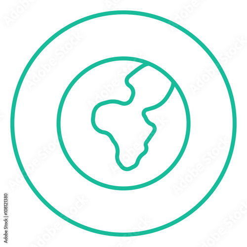 Globe line icon.