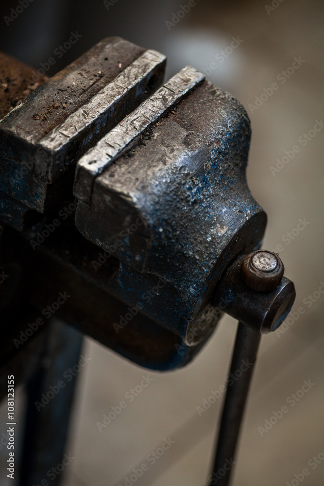 Detail of a vise