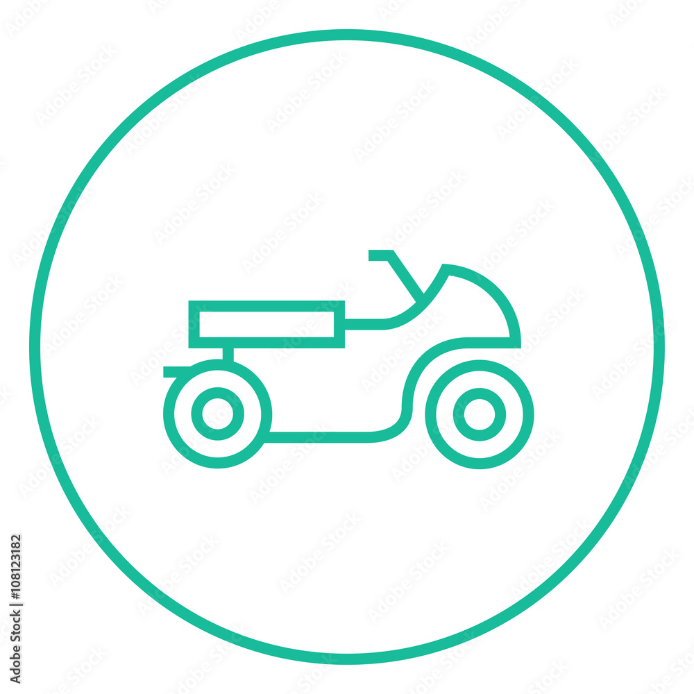 Motorcycle line icon.