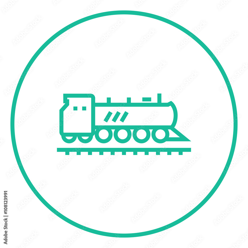 Naklejka premium Train line icon.