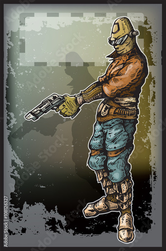 Alien killer with gun