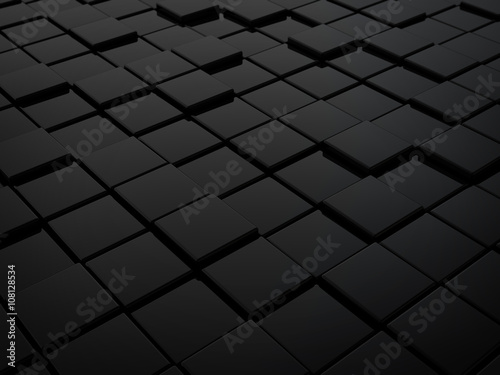  Black background with 3d-cubes