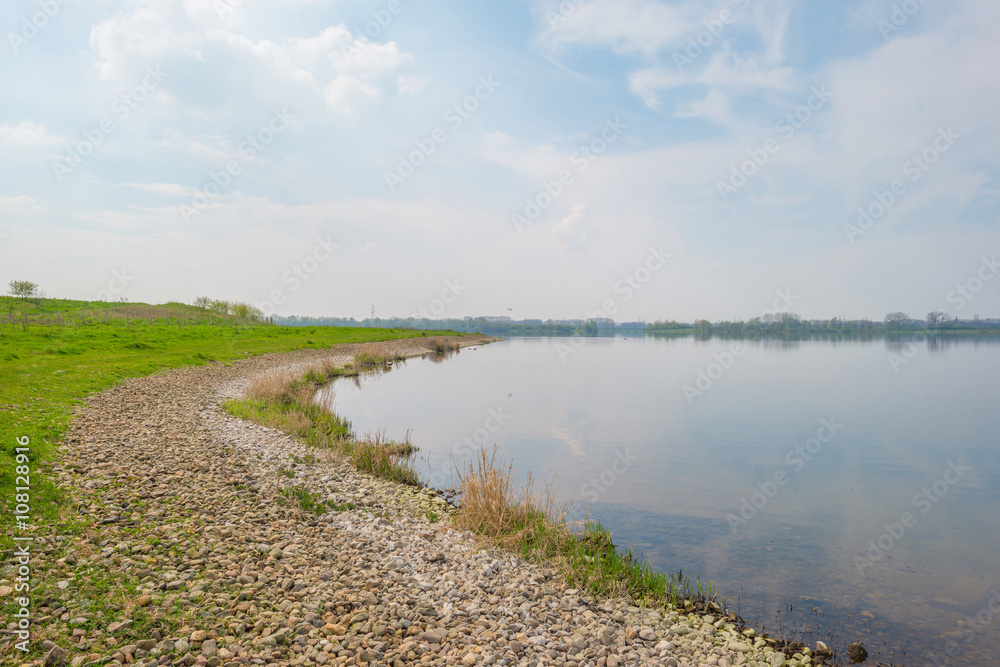 Shore of a lake in spring Shore of a lake in spring