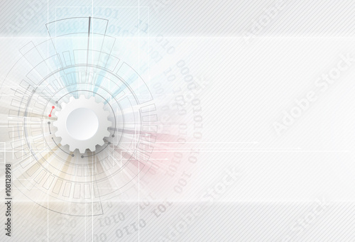 Abstract tech background. Futuristic technology interface. Vector banner