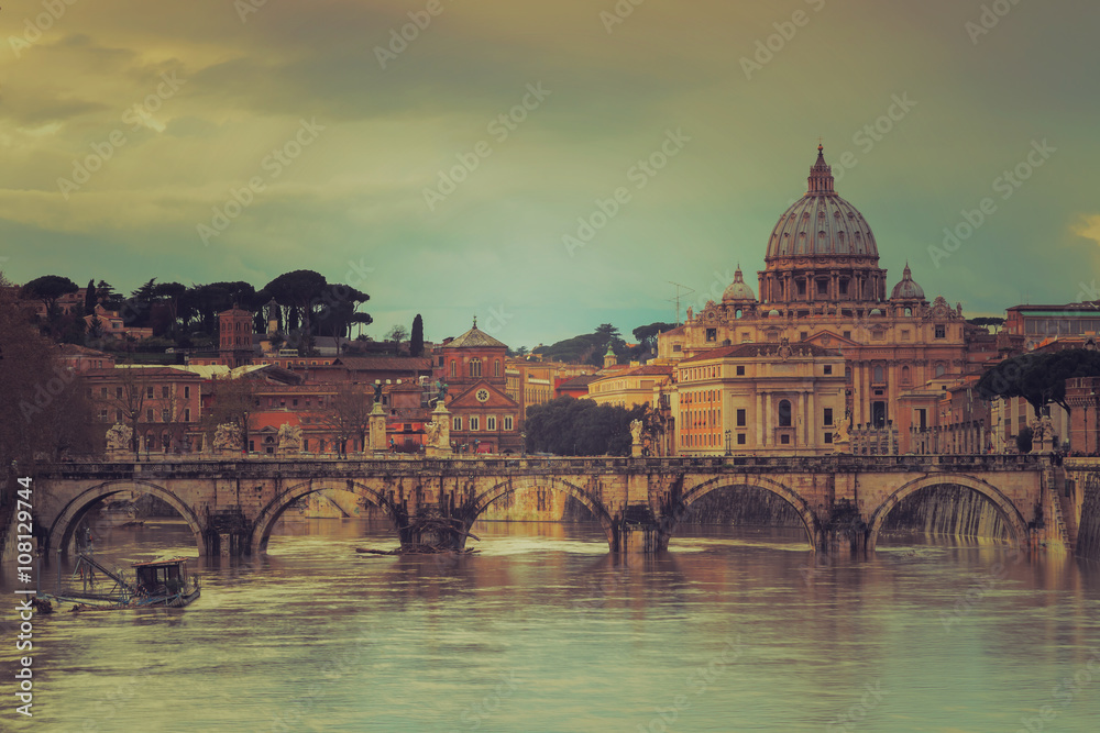 Naklejka premium Basilique Saint-Pierre au Vatican: Rome - Italie