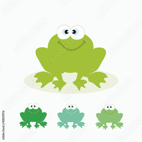 Cute cartoon frog.
