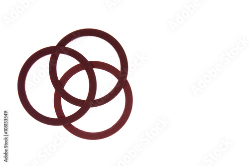 seals , gaskets and O-rings isolated on white 
