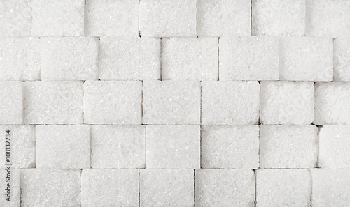 white sugar in cubes texture