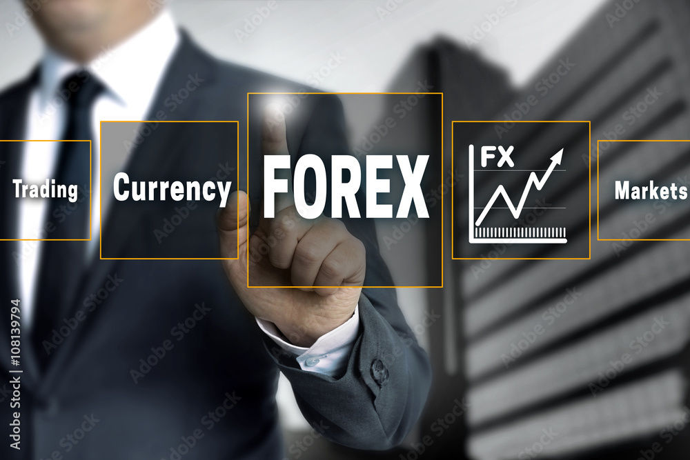 Forex broker with touchscreen concept Forex broker with touchscreen concept