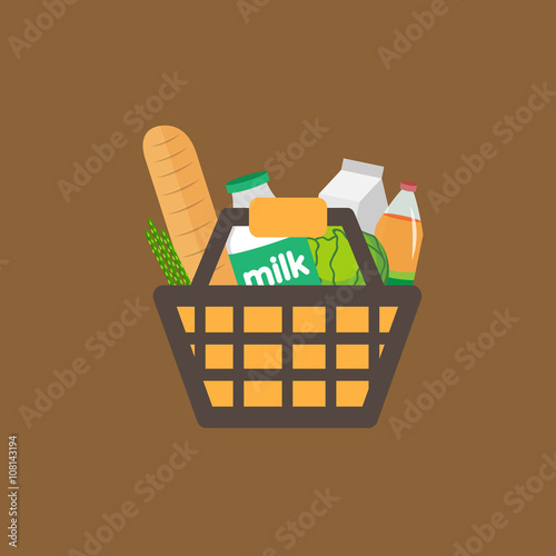 Продуктовая корзина, продуктовый магазин покупка продуктов