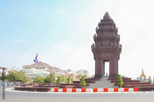 Obraz na płótnie Independence Monument is the one of landmark in Phnom Penh, Cambodia w salonie