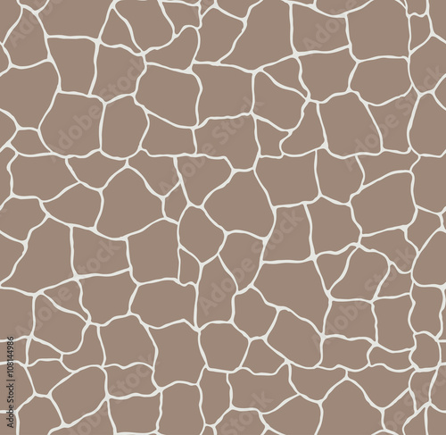 Seamless vector brown stone wall pattern 