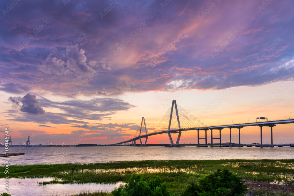 Naklejka premium Most Ravenel w Charleston