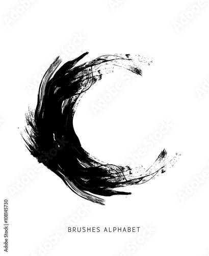 Alfabeto spennellato lettera c