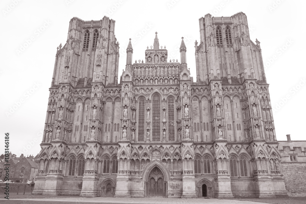 Wells Cathedral Church Facade, Somerset