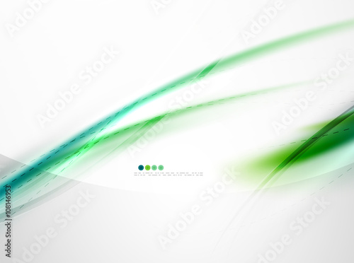 Blue glossy silk wave design template