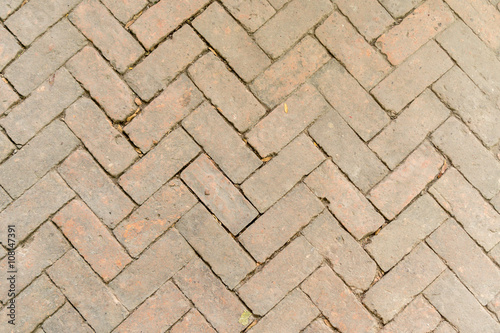 Close up of old brick street