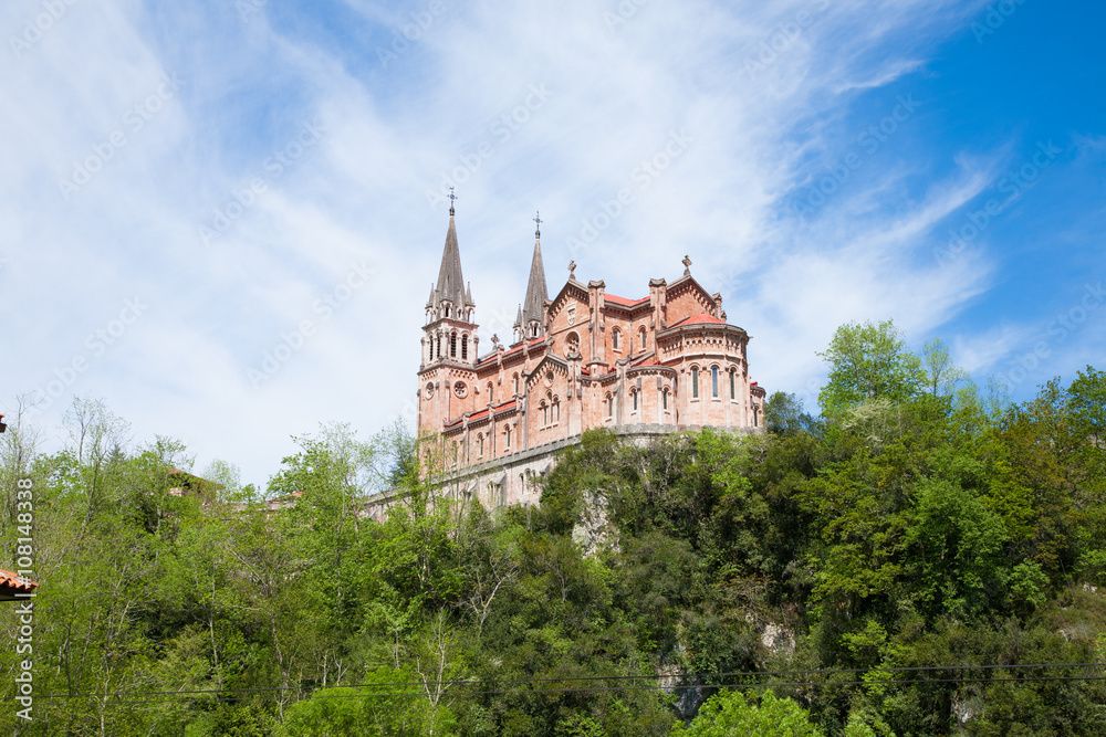 Covadonga basilica from behind