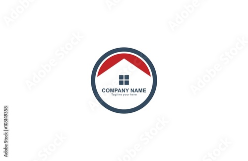  round home logo vector
