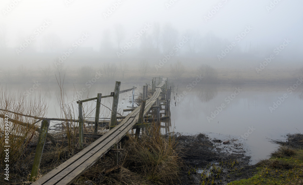 Naklejka premium Wooden bridge