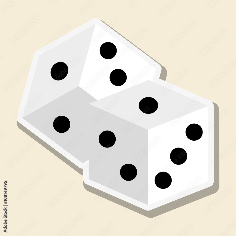 casino dice design , vector illustration casino dice design , vector illustration