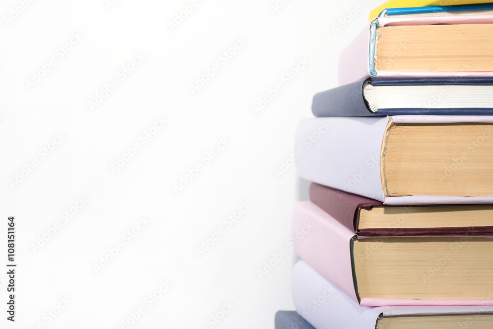 Stack of books on white background Stack of books on white background
