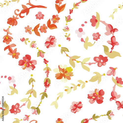 Fototapeta Naklejka Na Ścianę i Meble -  Watercolor paisley seamless background.