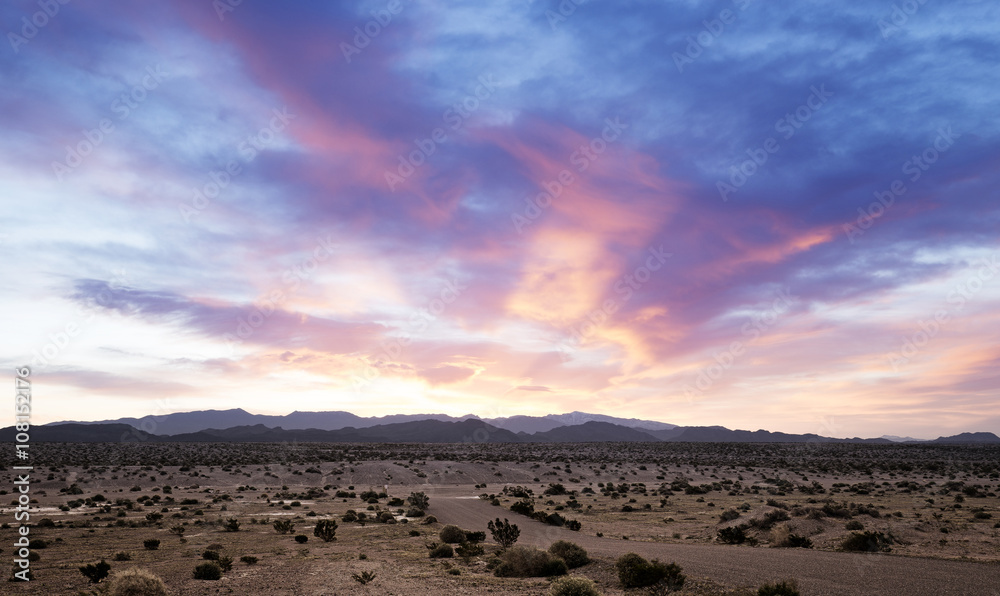 beautiful dawn on a desert landscape in southern california beautiful dawn on a desert landscape in southern california