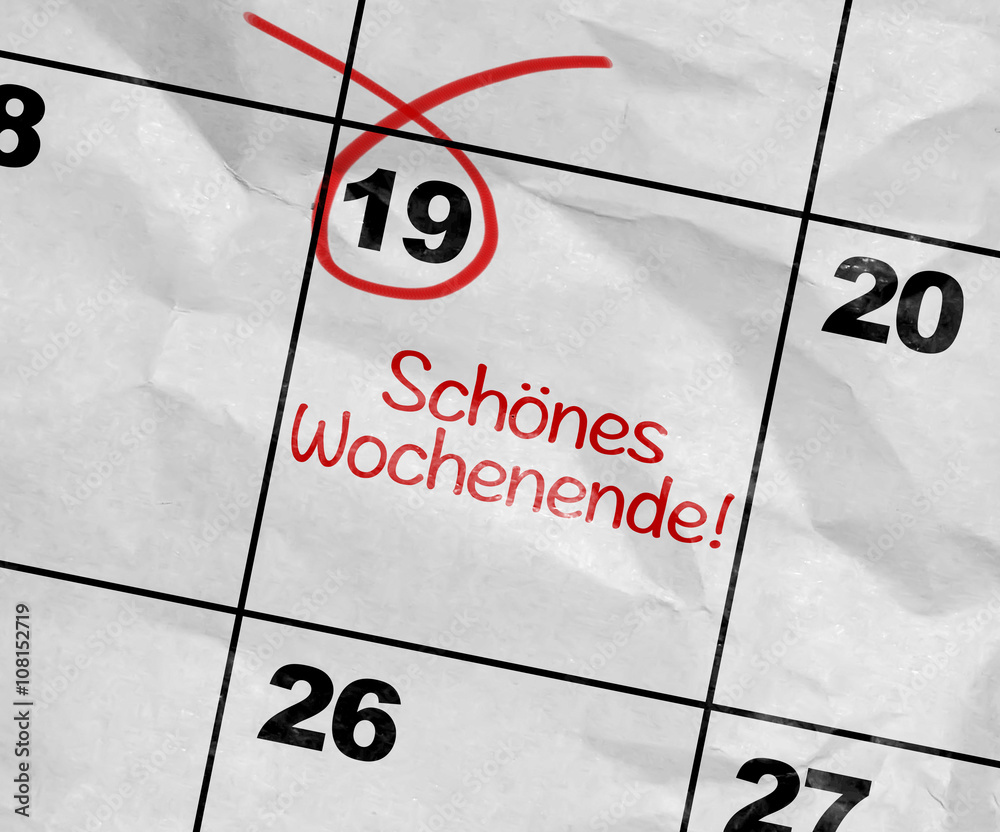 Concept Image Of A Calendar With The Text Have A Nice Weekend in 