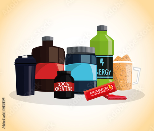Icon of Protein Supplement design, vector illustration