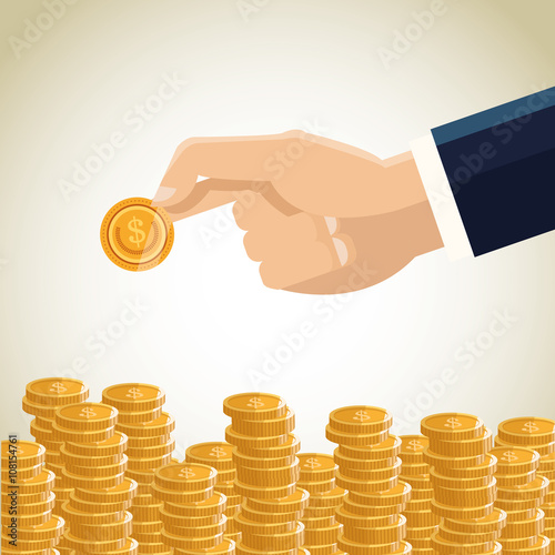 Business concept, Sign of money, vector illustration