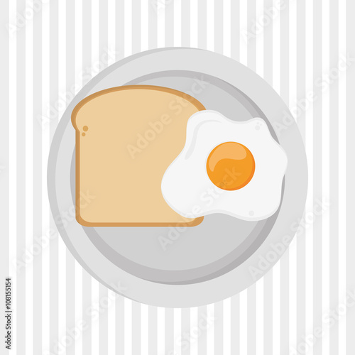 breakfast graphic design, vector illustration