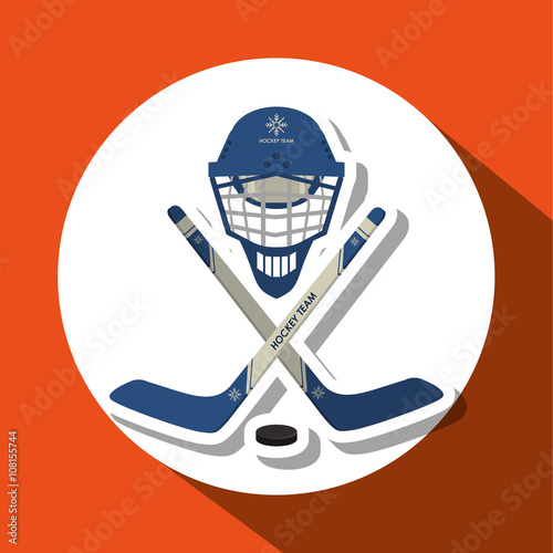 hockey sport design, vector illustration
