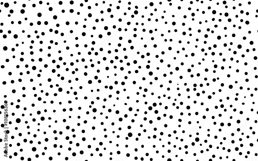 Rectangle seamless pattern with black dots on white background - obrazy, fototapety, plakaty 