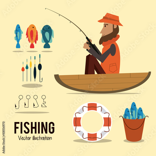 Fishing graphic design