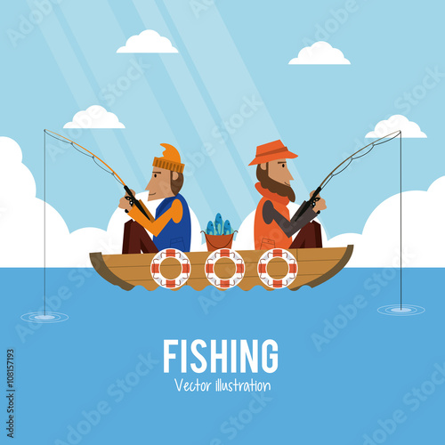 Fishing graphic design