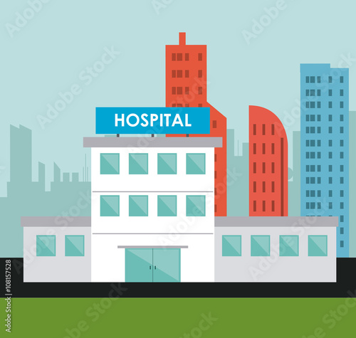 Fototapeta Naklejka Na Ścianę i Meble -  Medical center illustration , vector illustration