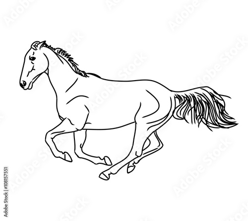 The gallop of the horse 0 (outline)