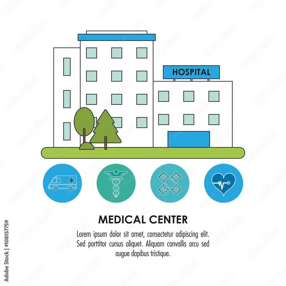Fototapeta premium Medical center illustration , vector illustration