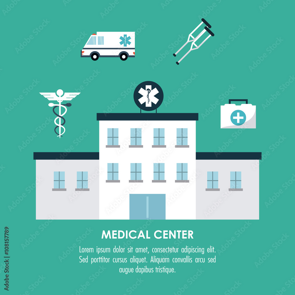 Medical center illustration , vector illustration