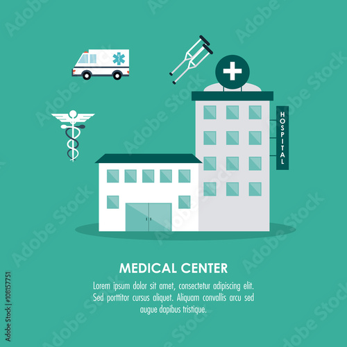 Medical center illustration , vector illustration